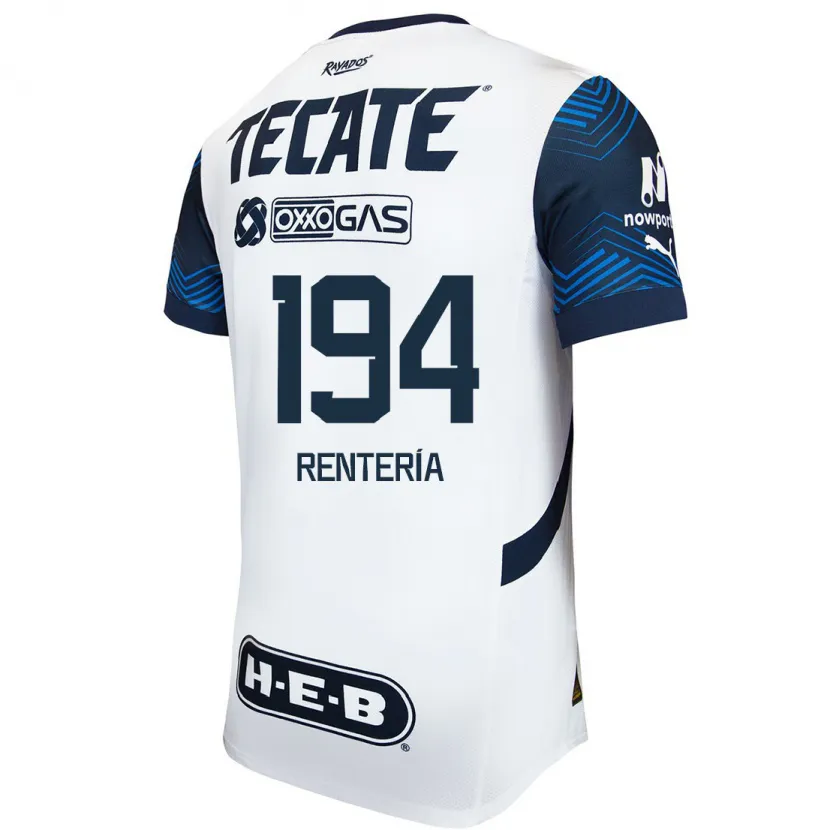 DanxenレディースRicardo Rentería#194白青アウェイシャツ2024/25ジャージーユニフォーム