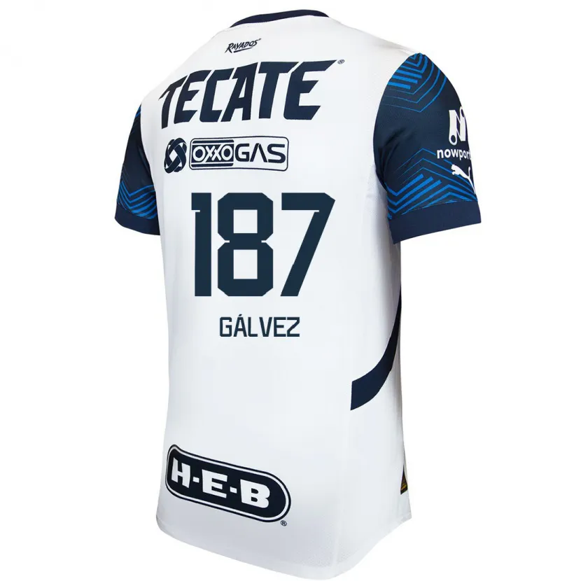 DanxenレディースOmar Gálvez#187白青アウェイシャツ2024/25ジャージーユニフォーム