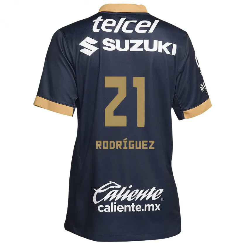DanxenレディースMichell Rodríguez#21オブシディアンゴールドホワイトアウェイシャツ2024/25ジャージーユニフォーム