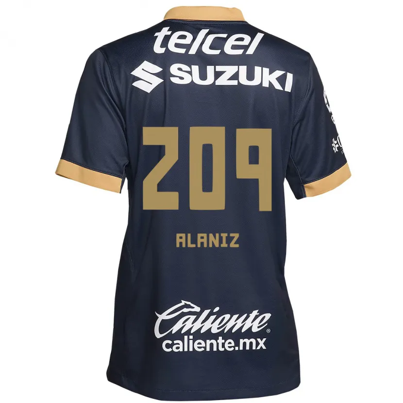 DanxenレディースJorge Alaniz#209オブシディアンゴールドホワイトアウェイシャツ2024/25ジャージーユニフォーム