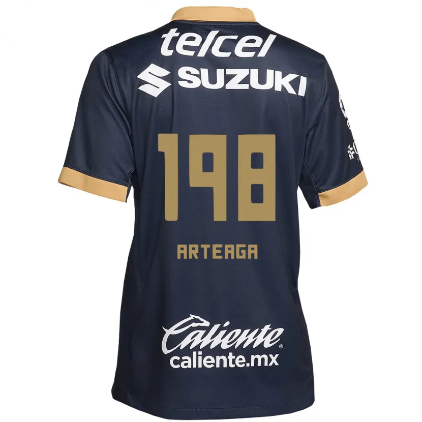 DanxenレディースEdwin Arteaga#198オブシディアンゴールドホワイトアウェイシャツ2024/25ジャージーユニフォーム