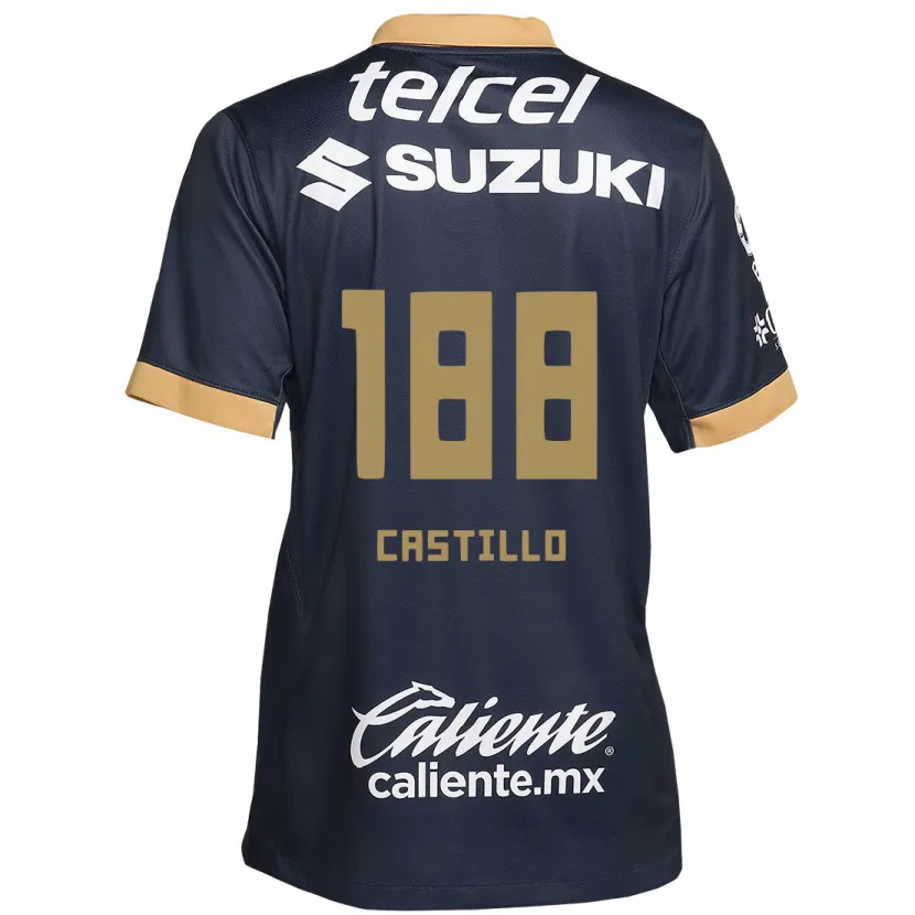 DanxenレディースChristian Castillo#188オブシディアンゴールドホワイトアウェイシャツ2024/25ジャージーユニフォーム