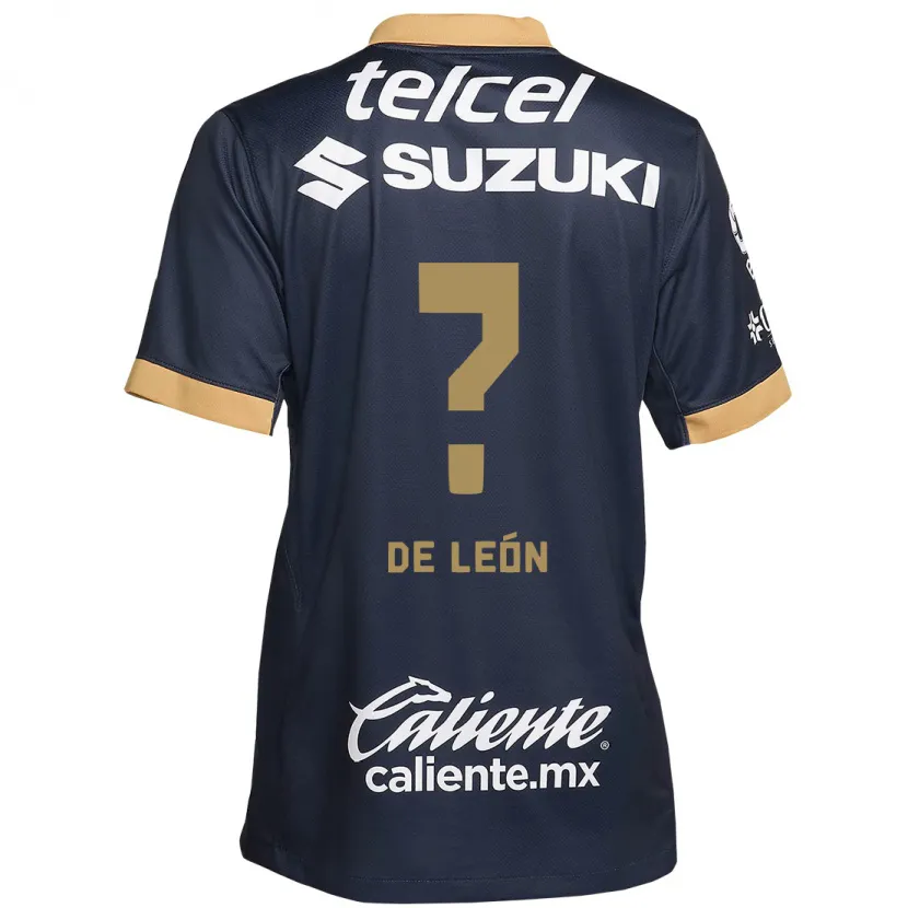 DanxenレディースAbraham De León#0オブシディアンゴールドホワイトアウェイシャツ2024/25ジャージーユニフォーム