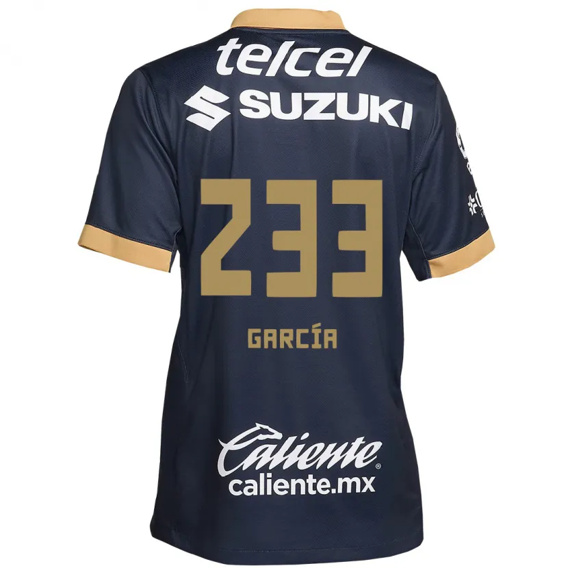 DanxenレディースCarlos García#233オブシディアンゴールドホワイトアウェイシャツ2024/25ジャージーユニフォーム