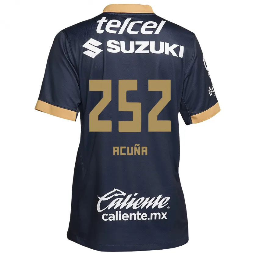 DanxenレディースJosé Acuña#252オブシディアンゴールドホワイトアウェイシャツ2024/25ジャージーユニフォーム