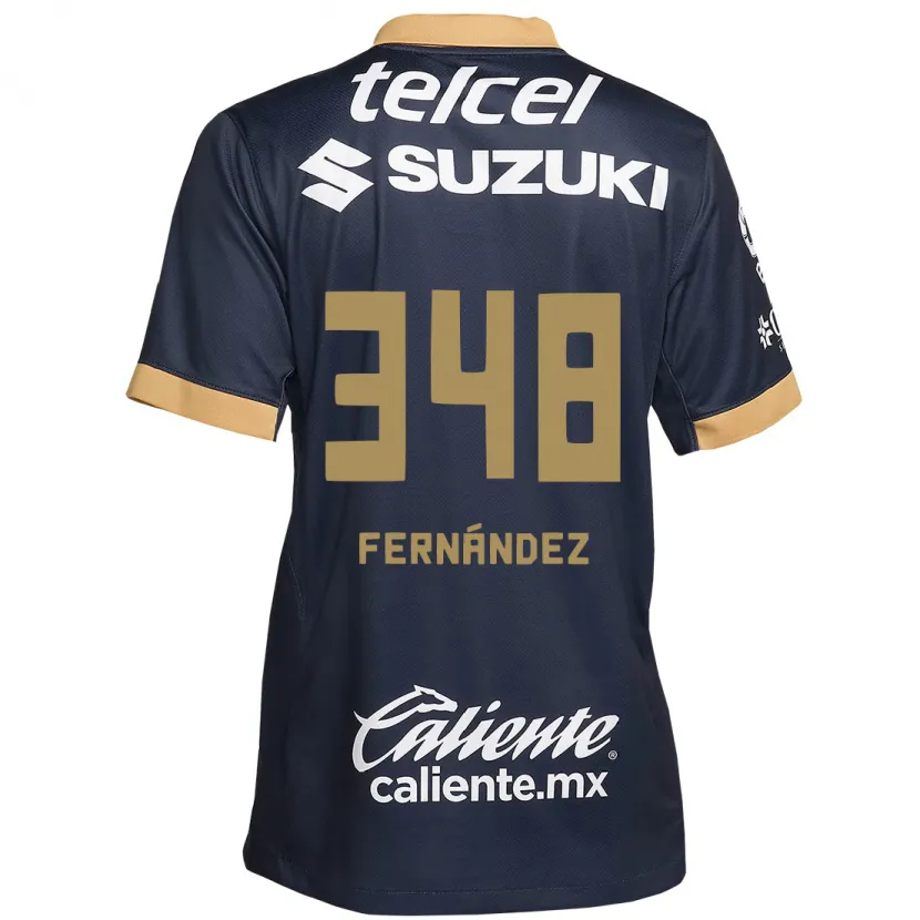 DanxenレディースYerik Fernández#348オブシディアンゴールドホワイトアウェイシャツ2024/25ジャージーユニフォーム