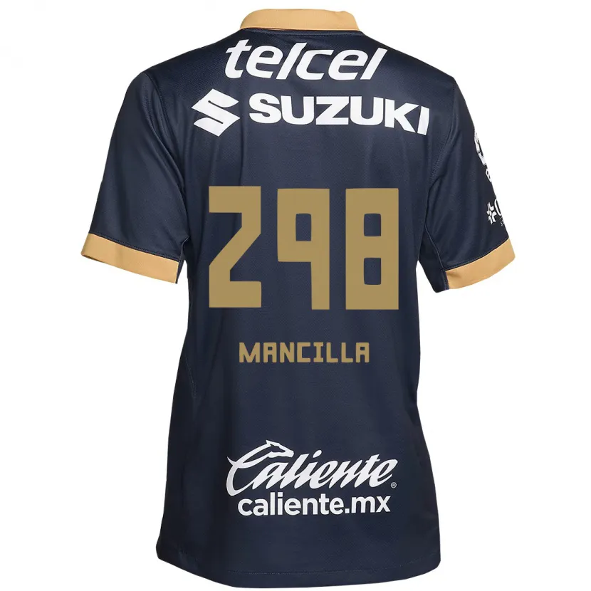 DanxenレディースJosé Mancilla#298オブシディアンゴールドホワイトアウェイシャツ2024/25ジャージーユニフォーム