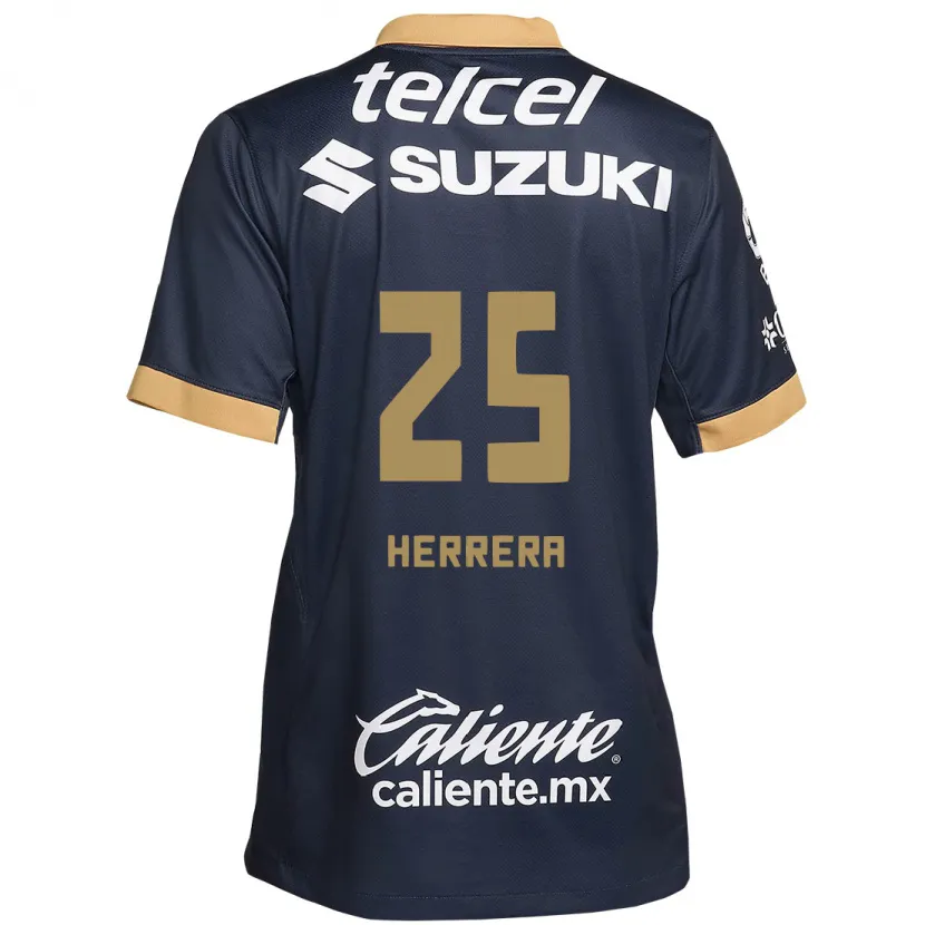 Danxenレディースローラ・エレーラ#25オブシディアンゴールドホワイトアウェイシャツ2024/25ジャージーユニフォーム