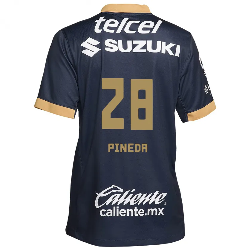 Danxenレディースグレシア・ピネダ#28オブシディアンゴールドホワイトアウェイシャツ2024/25ジャージーユニフォーム