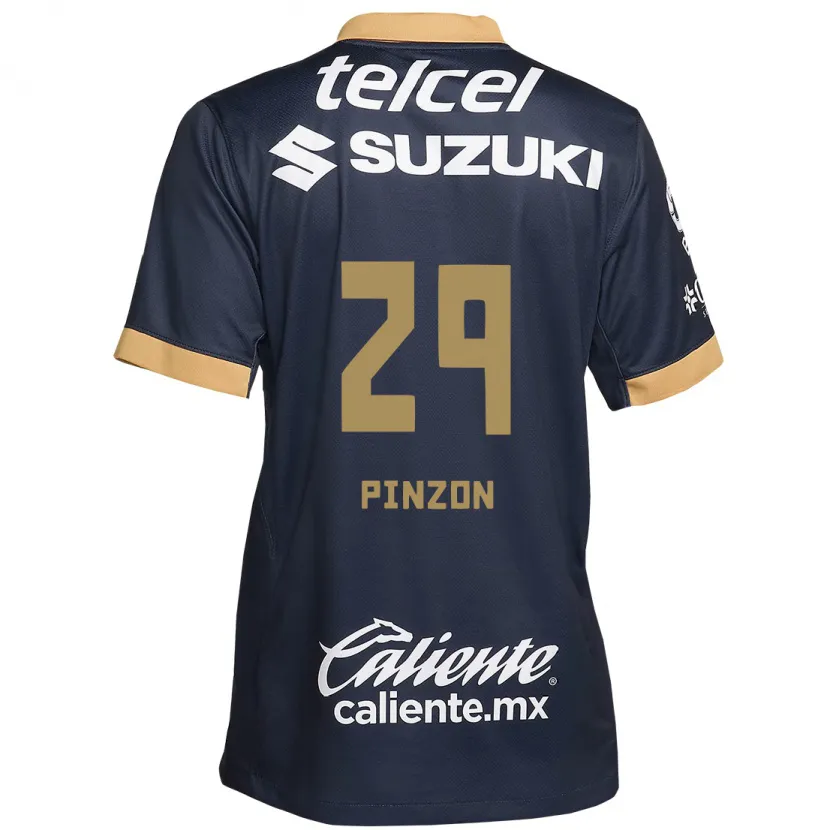 Danxenレディースリセス・ピンゾン#29オブシディアンゴールドホワイトアウェイシャツ2024/25ジャージーユニフォーム