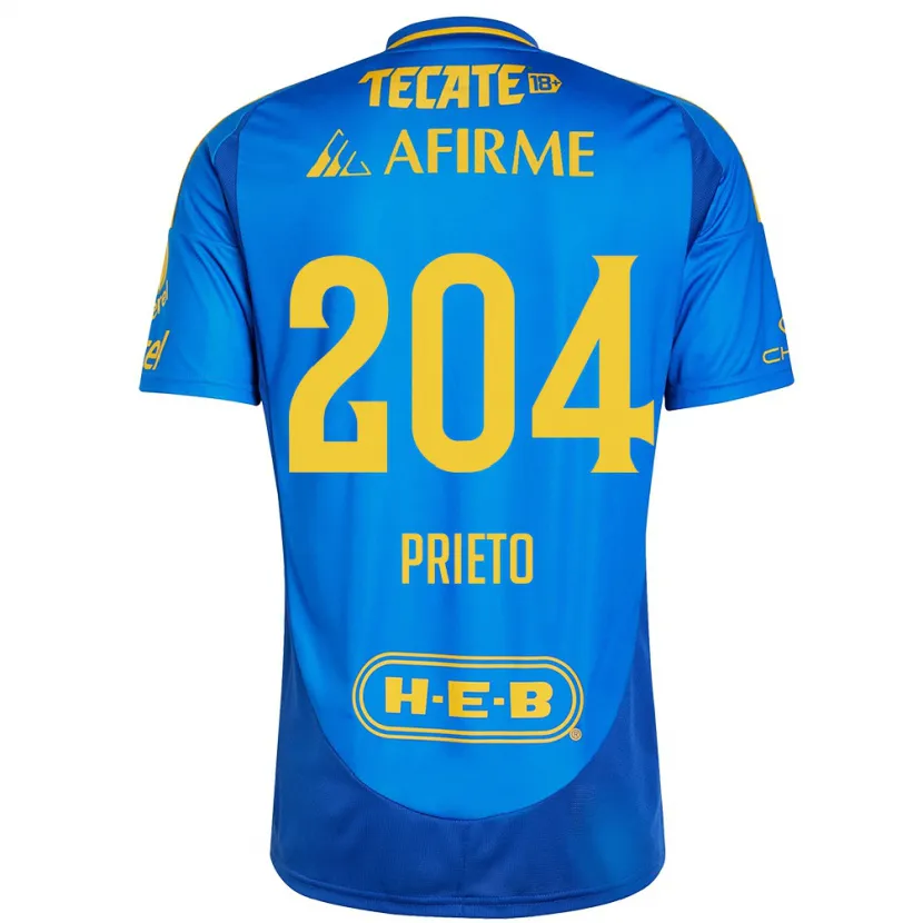 DanxenレディースLeonel Prieto#204青 黄アウェイシャツ2024/25ジャージーユニフォーム