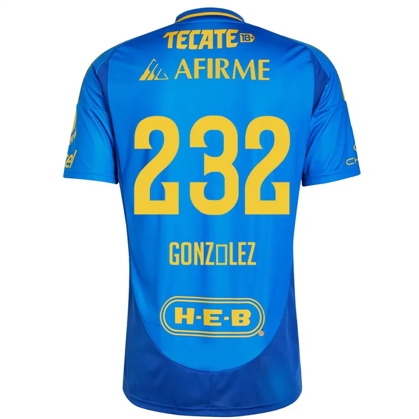 DanxenレディースCésar González#232青 黄アウェイシャツ2024/25ジャージーユニフォーム