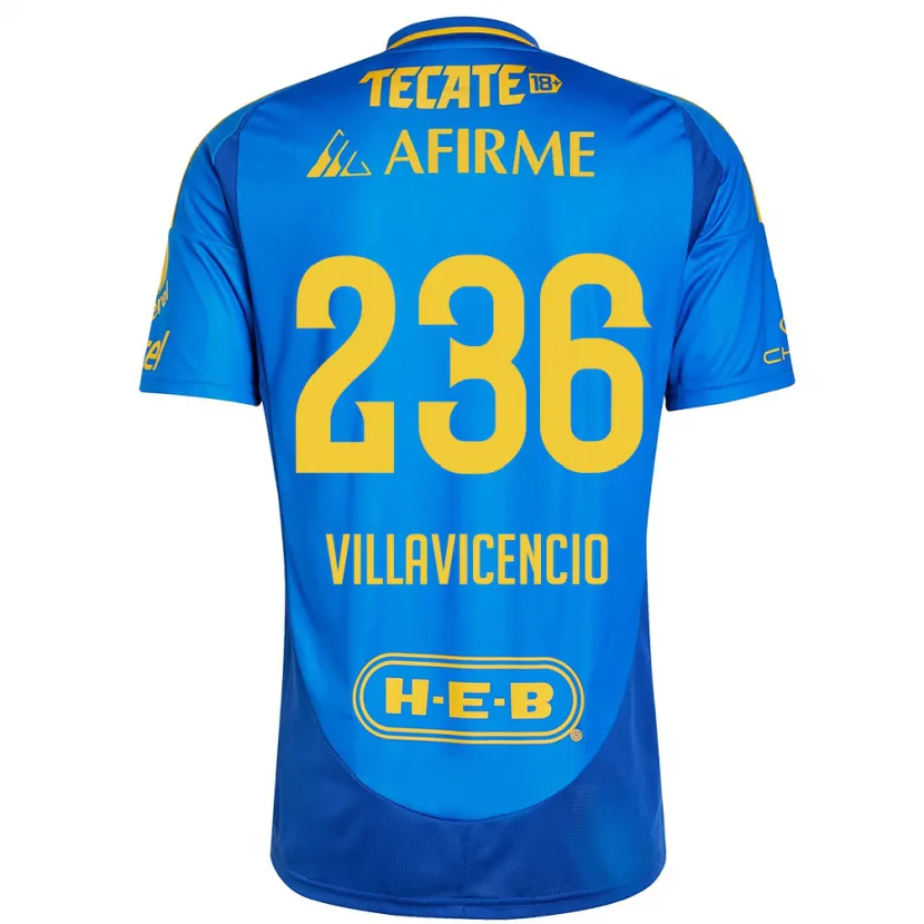 DanxenレディースEdgar Villavicencio#236青 黄アウェイシャツ2024/25ジャージーユニフォーム
