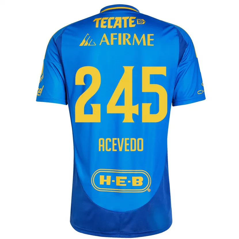 DanxenレディースKevin Acevedo#245青 黄アウェイシャツ2024/25ジャージーユニフォーム