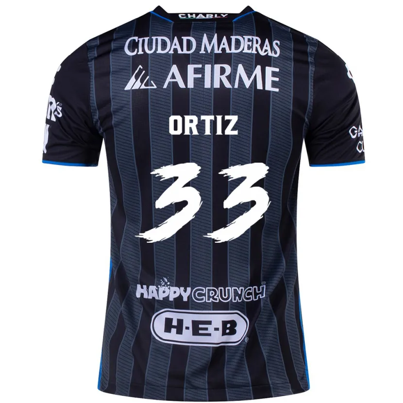 DanxenレディースPablo Ortiz#33白黒アウェイシャツ2024/25ジャージーユニフォーム