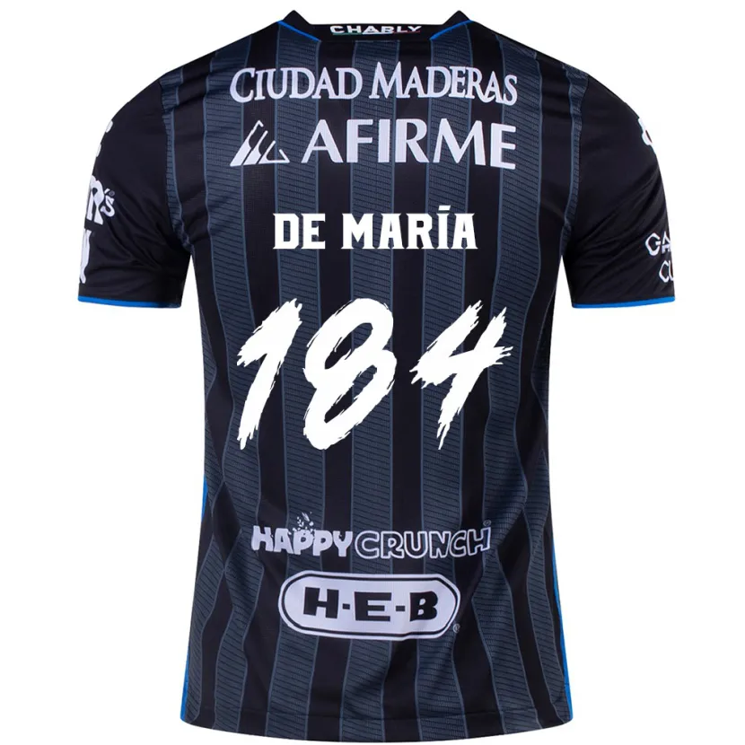 DanxenレディースAntonio De María Y Campos#184白黒アウェイシャツ2024/25ジャージーユニフォーム