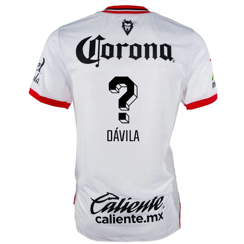 DanxenレディースDilan Dávila#0赤、白アウェイシャツ2024/25ジャージーユニフォーム