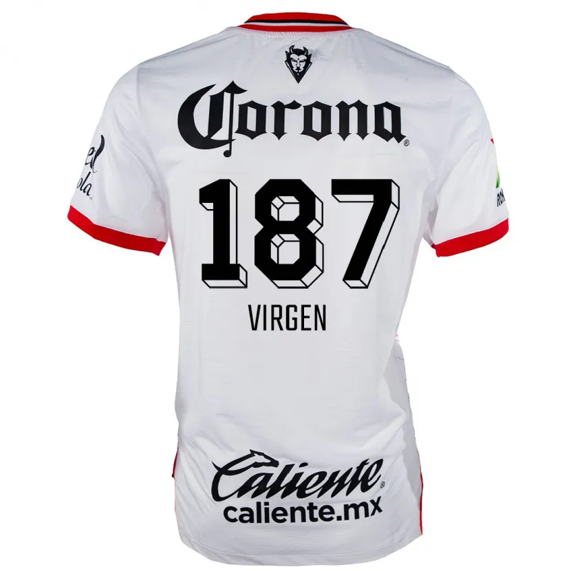 DanxenレディースOswaldo Virgen#187赤、白アウェイシャツ2024/25ジャージーユニフォーム