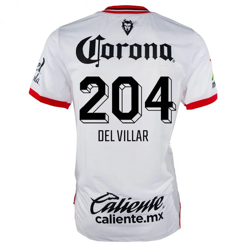 DanxenレディースEverardo Del Villar#204赤、白アウェイシャツ2024/25ジャージーユニフォーム