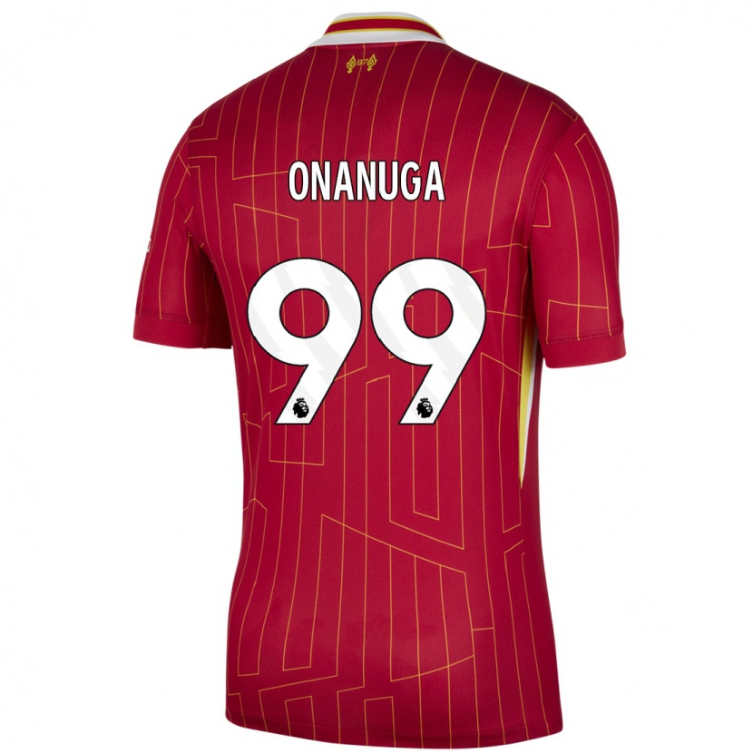 Danxenキッズオナヌガフロア#99赤 黄 白ホームシャツ2024/25ジャージーユニフォーム