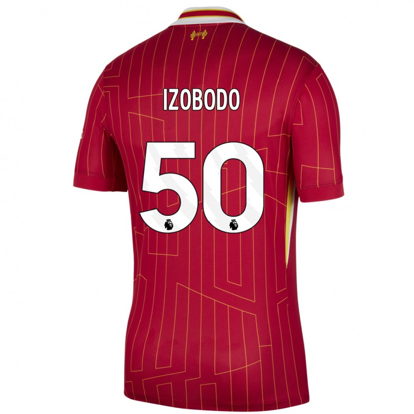 Danxenキッズエリヤ・イソボド・ジョン#50赤 黄 白ホームシャツ2024/25ジャージーユニフォーム