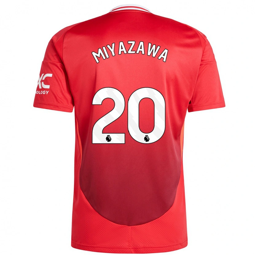 Danxenキッズ宮澤ひなた#20明るい赤ホームシャツ2024/25ジャージーユニフォーム