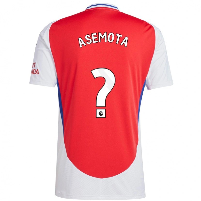 DanxenキッズOwen Asemota#0赤 白ホームシャツ2024/25ジャージーユニフォーム