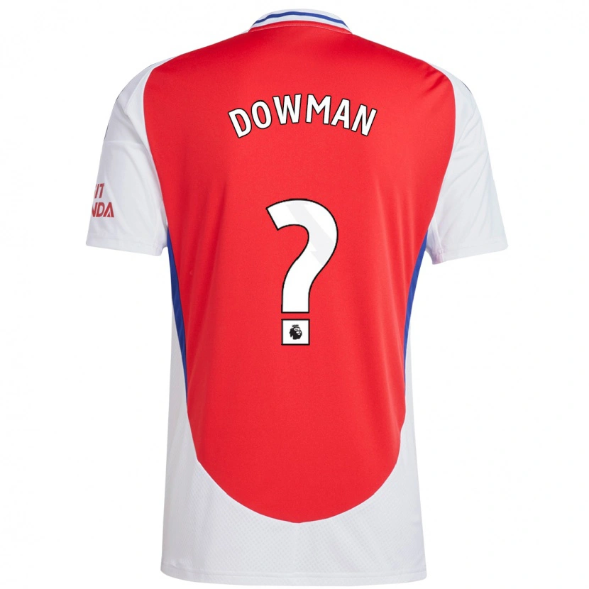 DanxenキッズMax Dowman#0赤 白ホームシャツ2024/25ジャージーユニフォーム
