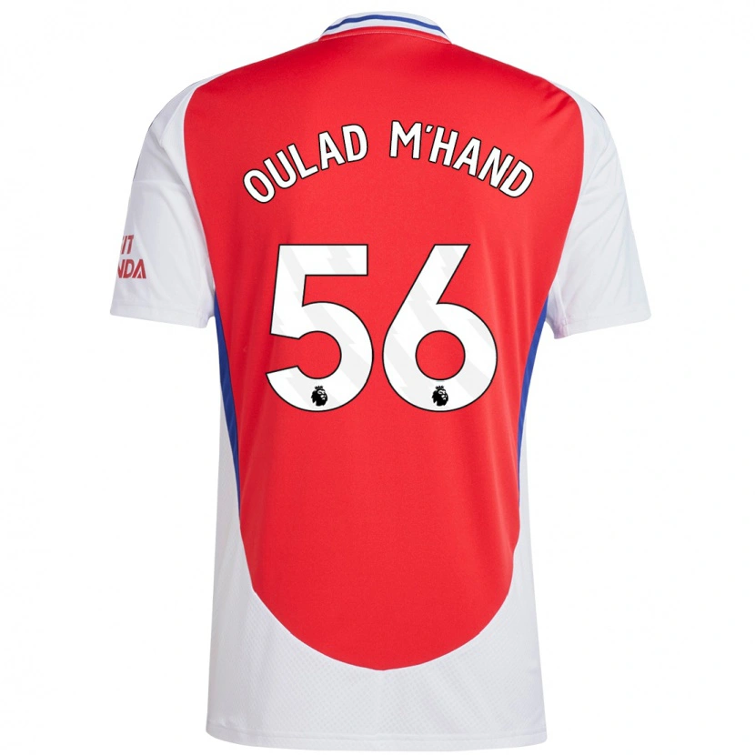 DanxenキッズSalah-Eddine Oulad M'hand#56赤 白ホームシャツ2024/25ジャージーユニフォーム