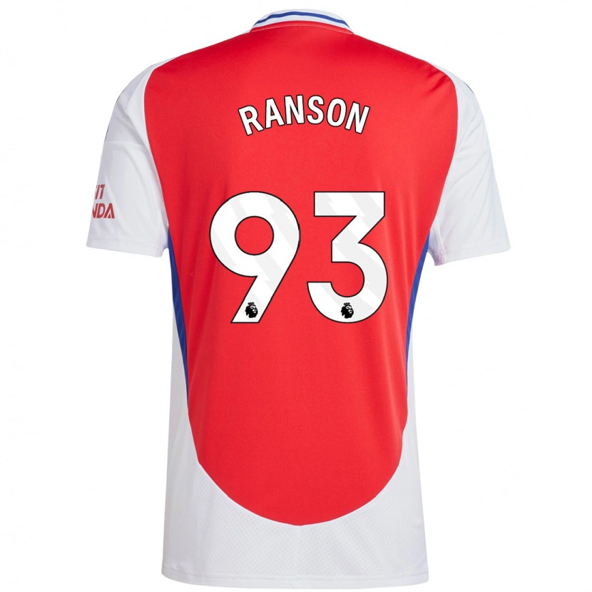 DanxenキッズKhari Ranson#93赤 白ホームシャツ2024/25ジャージーユニフォーム