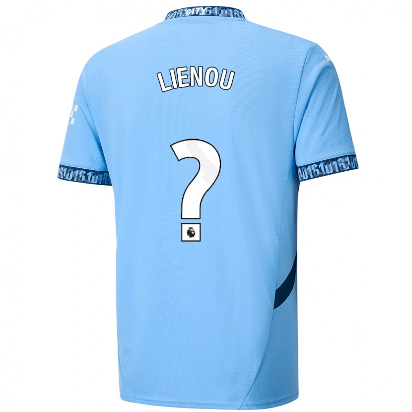 DanxenキッズJayden Lienou#0ネイビーブルーホームシャツ2024/25ジャージーユニフォーム