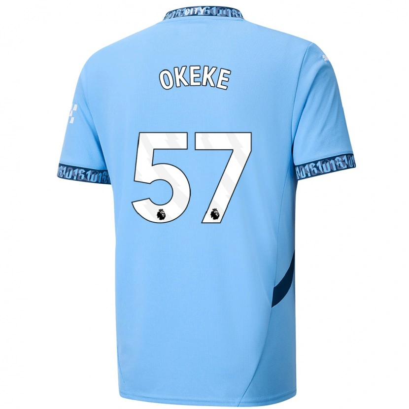 Danxenキッズマイケル・オケケ#57ネイビーブルーホームシャツ2024/25ジャージーユニフォーム