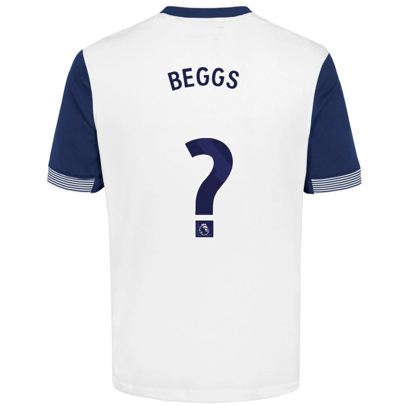 DanxenキッズJamel Beggs#0ホワイト ブルーホームシャツ2024/25ジャージーユニフォーム