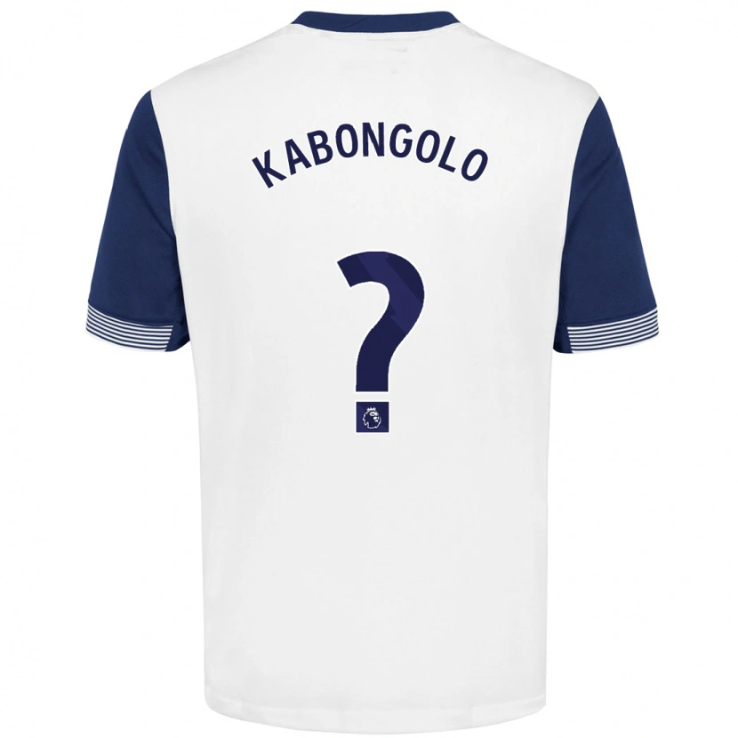 DanxenキッズMelvyn Kabongolo#0ホワイト ブルーホームシャツ2024/25ジャージーユニフォーム