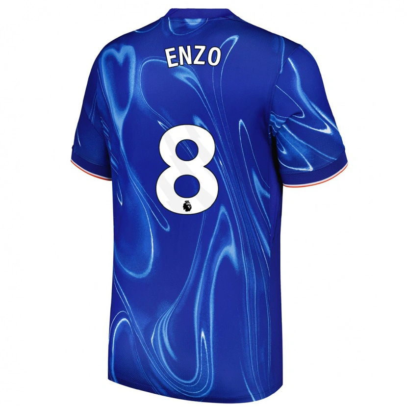 Danxenキッズエンソ・フェルナンデス#8ブルーホワイトホームシャツ2024/25ジャージーユニフォーム