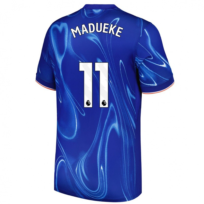 Danxenキッズノニ・マドゥエケ#11ブルーホワイトホームシャツ2024/25ジャージーユニフォーム