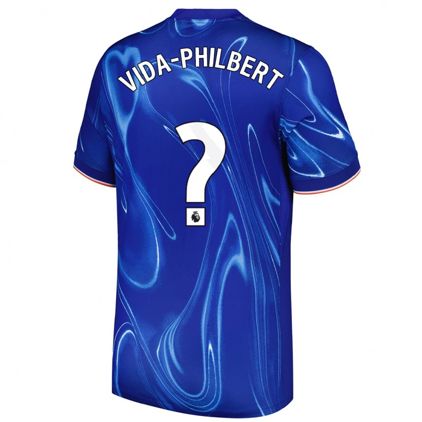 DanxenキッズJoel Vida-Philbert#0ブルーホワイトホームシャツ2024/25ジャージーユニフォーム