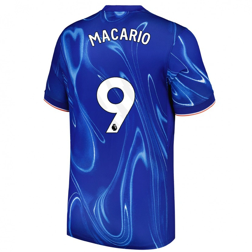 Danxenキッズカタリナ・マカリオ#9ブルーホワイトホームシャツ2024/25ジャージーユニフォーム