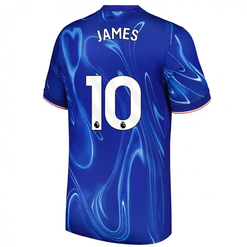 Danxenキッズローレン・ジェームズ#10ブルーホワイトホームシャツ2024/25ジャージーユニフォーム