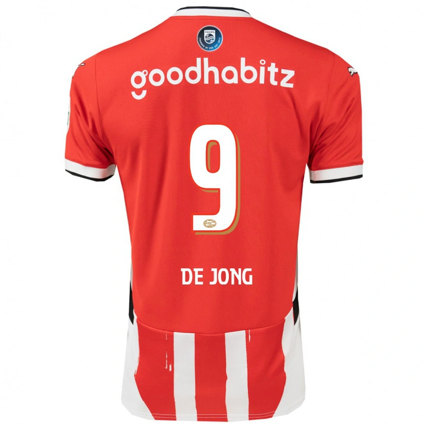 Danxenキッズルーク・デ・ヨング#9赤 白ホームシャツ2024/25ジャージーユニフォーム
