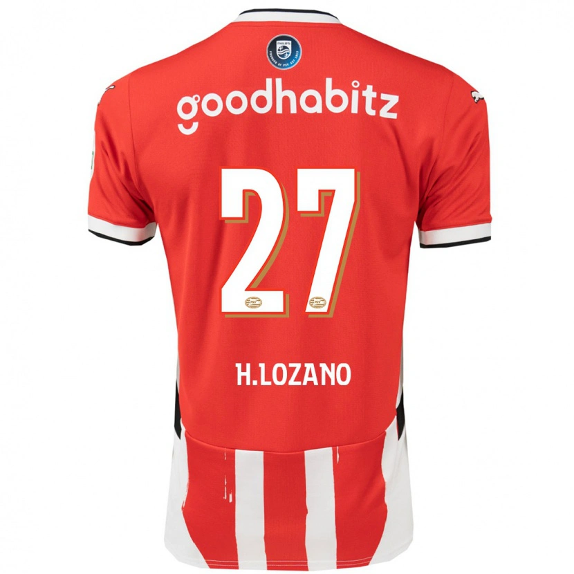 Danxenキッズイルビング・ロサノ#27赤 白ホームシャツ2024/25ジャージーユニフォーム