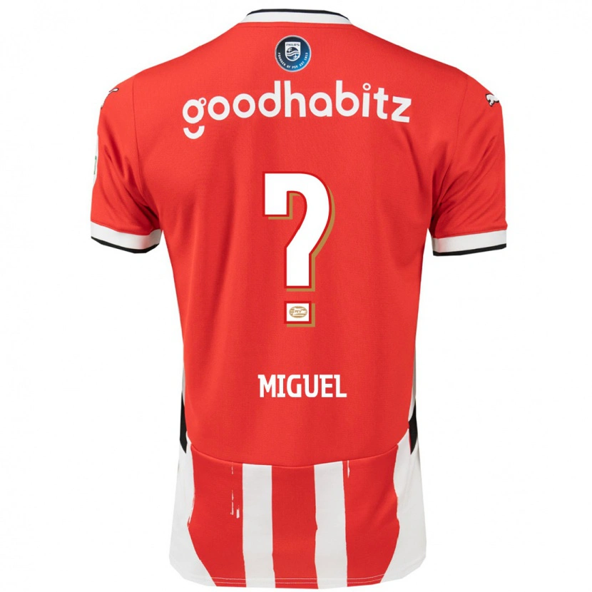 DanxenキッズYani Miguel#0赤 白ホームシャツ2024/25ジャージーユニフォーム