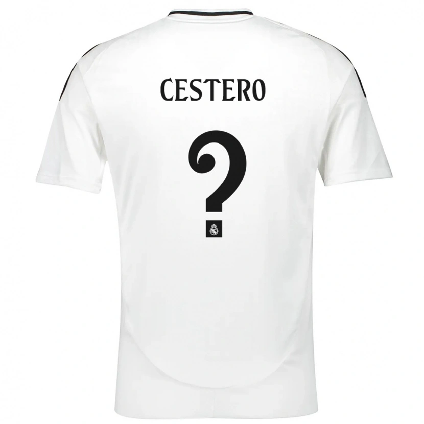 DanxenキッズJorge Cestero#0白ホームシャツ2024/25ジャージーユニフォーム