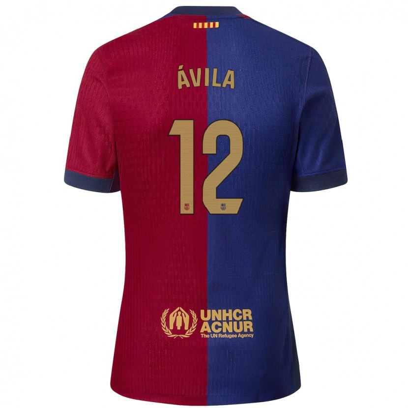 DanxenキッズDani Ávila#12青 赤ホームシャツ2024/25ジャージーユニフォーム