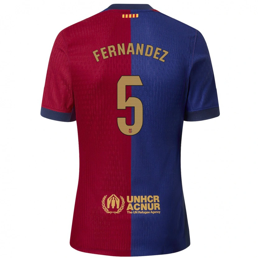 Danxenキッズジャナ・フェルナンデス#5青 赤ホームシャツ2024/25ジャージーユニフォーム