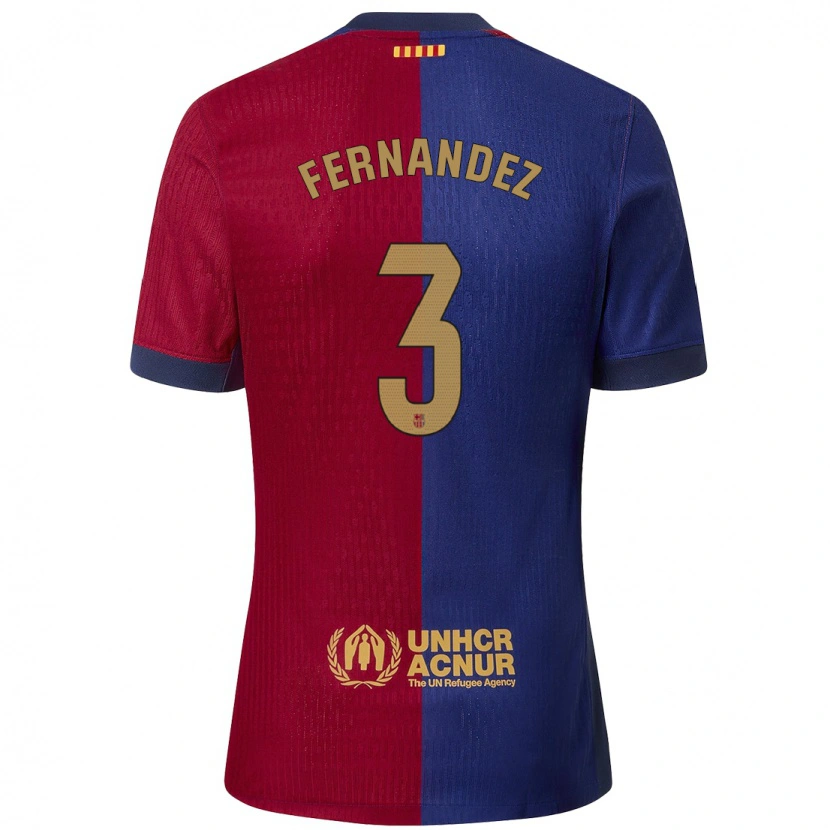 Danxenキッズジャナ・フェルナンデス#3青 赤ホームシャツ2024/25ジャージーユニフォーム