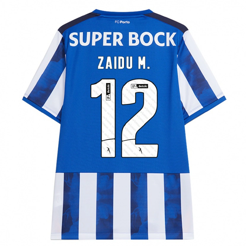 Danxenキッズザイドゥ・サヌーシ#12ブルーホワイトホームシャツ2024/25ジャージーユニフォーム