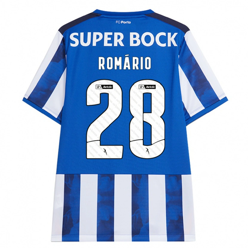 Danxenキッズロマーリオ・バロ#28ブルーホワイトホームシャツ2024/25ジャージーユニフォーム