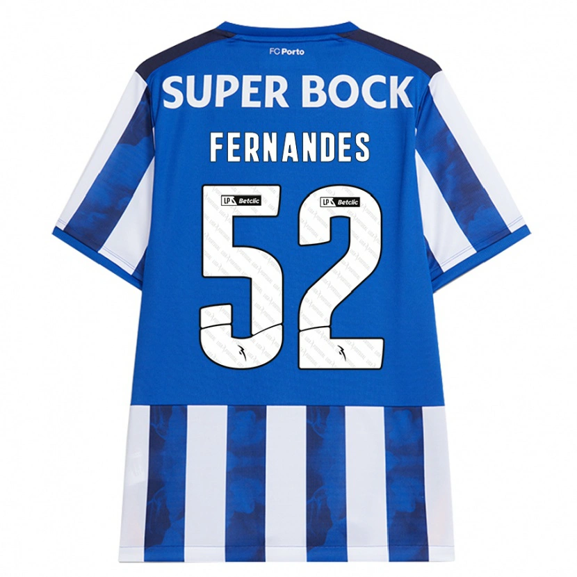 Danxenキッズマルティム・フェルナンデス#52ブルーホワイトホームシャツ2024/25ジャージーユニフォーム