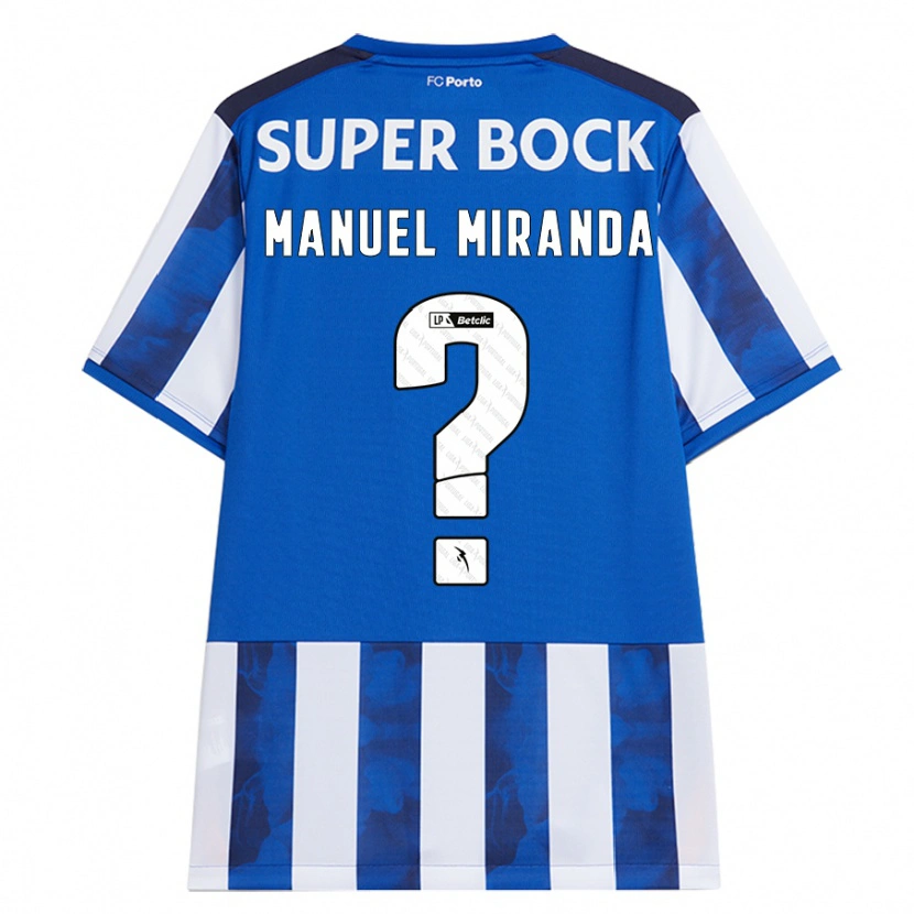DanxenキッズManuel Miranda#0ブルーホワイトホームシャツ2024/25ジャージーユニフォーム